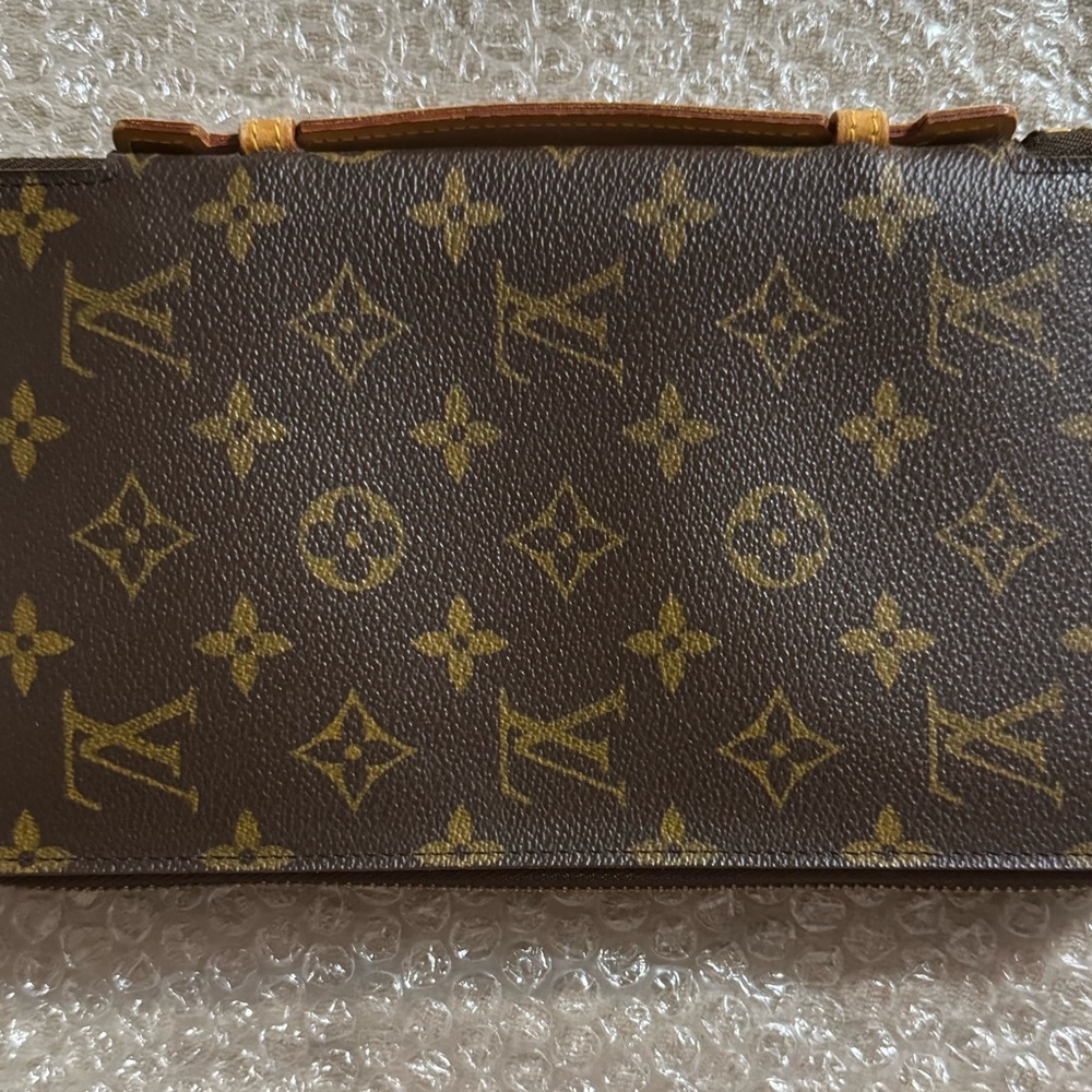 AUTH Louis Vuitton Zippy Long Wallet Browns Monogram